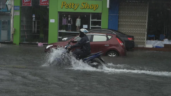 Nang City Vietnam December 2018 City Flooding Raining Season Lot — стоковое фото