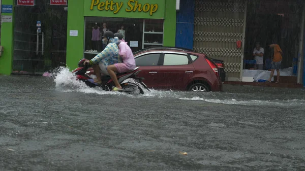 Nang City Vietnam December 2018 City Flooding Raining Season Lot — Stock Photo, Image