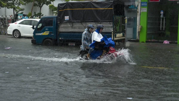 Nang City Vietnam December 2018 City Flooding Raining Season Lot — стоковое фото