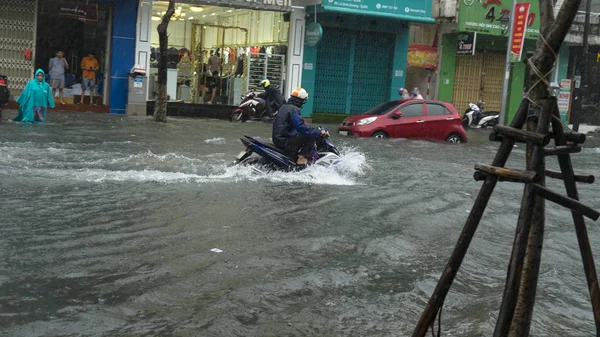 Nang City Vietnam Aralık 2018 Biz Şehir Yağmur Sezonunda Çok — Stok fotoğraf