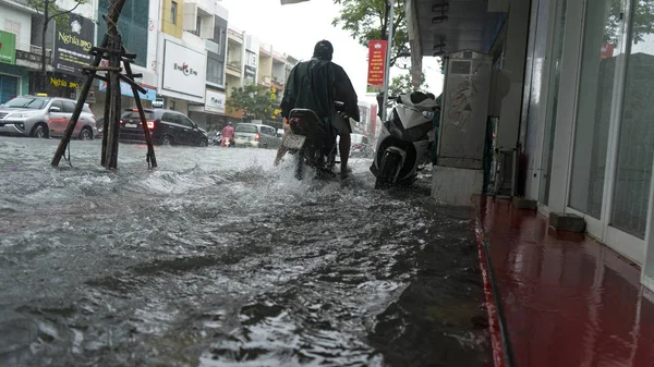 Nang City Vietnam December 2018 City Flooding Raining Season Lot — стоковое фото