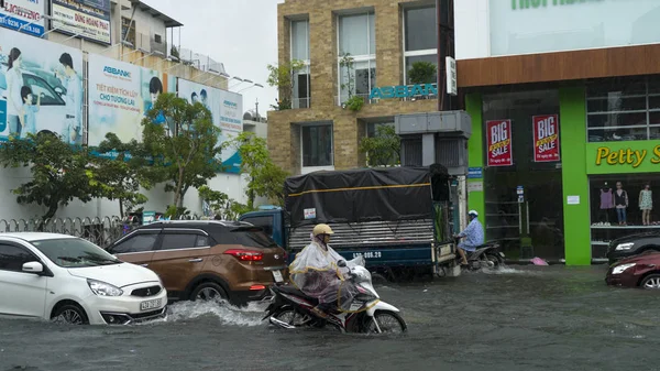 Nang City Vietnam December 2018 City Flooding Raining Season Lot — стоковое фото