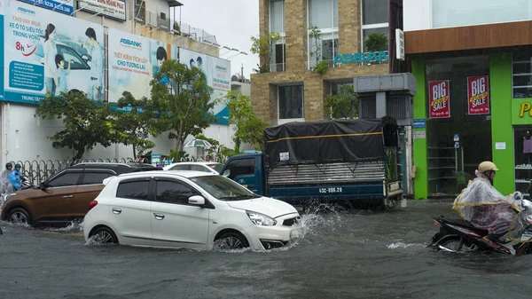 Nang City Vietnam December 2018 City Flooding Raining Season Lot — стоковое фото