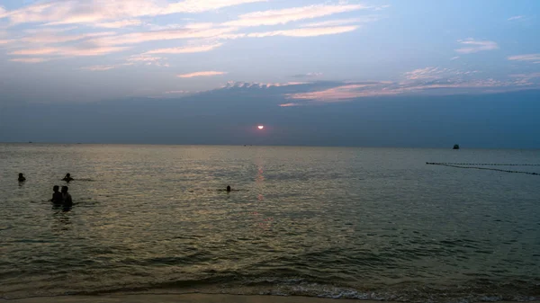 Pôr Sol Romântico Praia Phu Quoc Vietnã — Fotografia de Stock