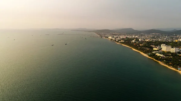 Aerial View Beach Phu Quoc Island Long Beach Coastline Sunny — Stock Photo, Image