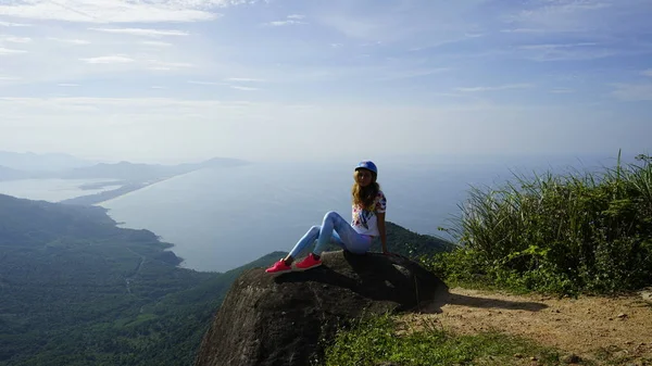 Nang Vietnam Asia Viajes Vacaciones Mujeres Mirando Vista Famoso Destino — Foto de Stock