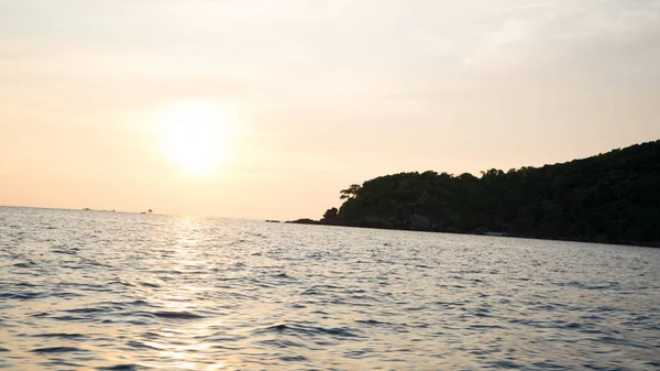 Landscape Beautiful Sunset Phu Quoc Island Sandy Beach Colorful Sky — Stock Photo, Image