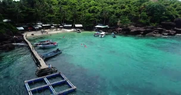 Phu Quoc Island Fly Cam Qua Nhn Bovenaanzicht Van Het — Stockvideo