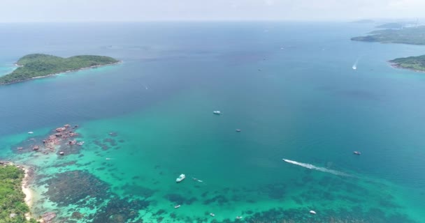Ostrov Phu Quoc Letu Cam Qua Nhn Vzdušný Výhled Krásnou — Stock video
