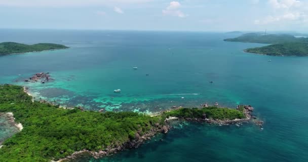 Phu Quoc Island Fly Cam Qua Nhn Aerial View Beautiful — Stock Video