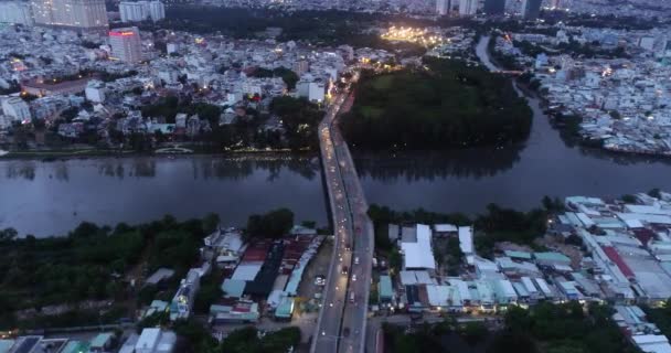 Večerní Město Před Deštěm Kde Můžete Vidět Jak Blíží Těžké — Stock video
