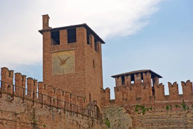 Verona, Castelvecchio'yu, sanat, tarih ve doğa için dünyanın ünlü İtalya daki