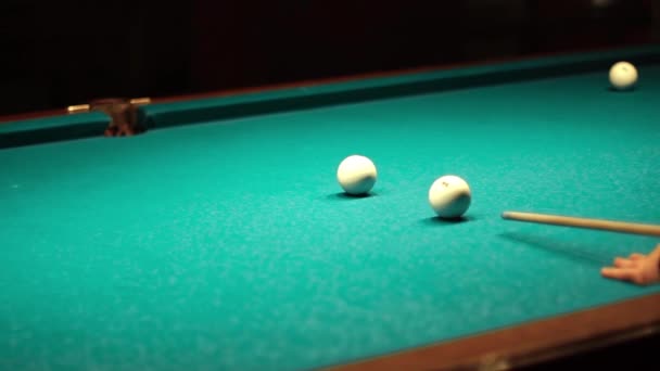 Moments of the billiard game — Stock Video