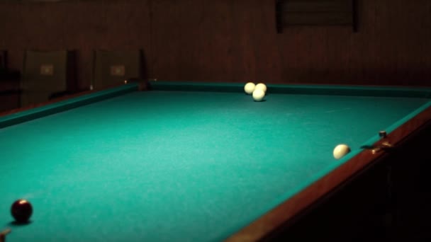Moments Game Billiards — Stock Video
