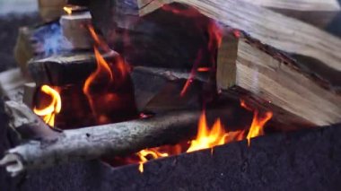 Soyut Burns portakal alev ateş