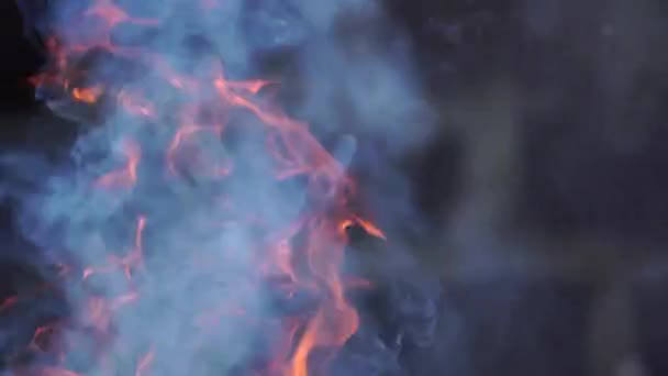 Abstracte Burns Oranje Vlam Van Vuur — Stockvideo