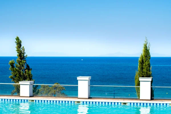 Landscape Blue Pool View Sea — Stock Photo, Image