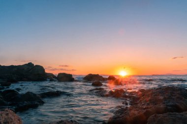 büyüleyici deniz günbatımı