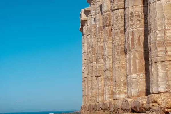 Foto Orizzontale Delle Antiche Colonne Greche — Foto Stock