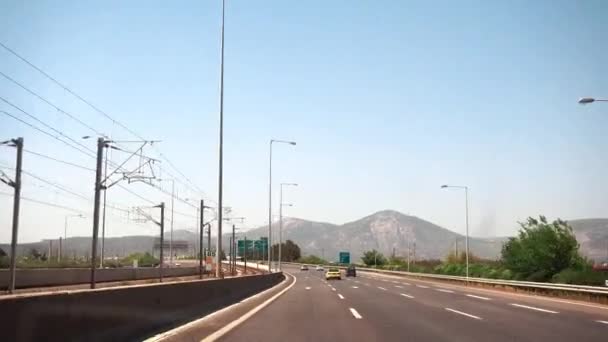 Vista Sulla Strada Con Montagne Paesaggio — Video Stock