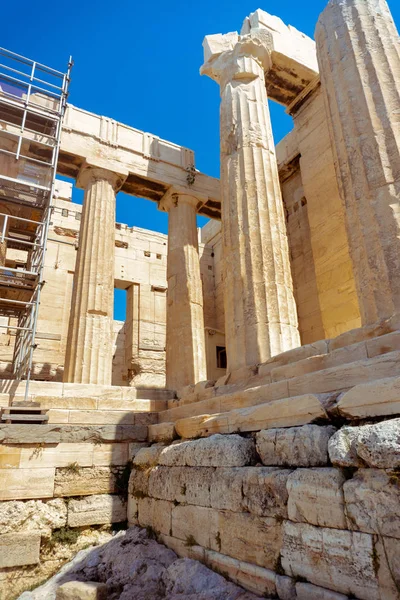 Ruinerna Den Antika Grekiska Akropolis — Stockfoto