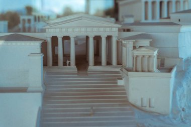 Foto model antik Yunan Akropolis