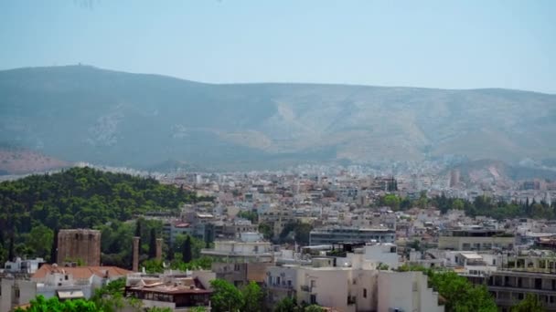 Capital Grega Atenas Panorama — Vídeo de Stock