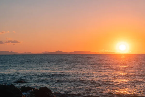 Beautiful Warm Summer Sea Sunset Sunset Sea — Stock Photo, Image