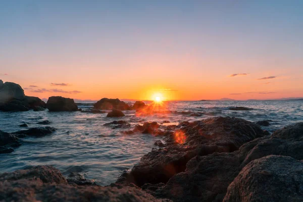 Beautiful Warm Summer Sea Sunset Sunset Sea — Stock Photo, Image