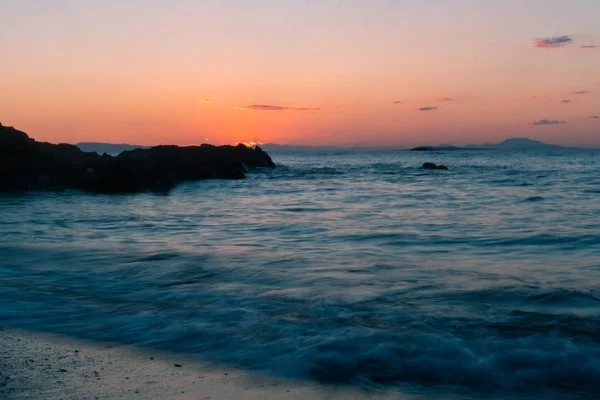 Beautiful Warm Summer Sea Sunset Sunset Sea — Stock Photo, Image