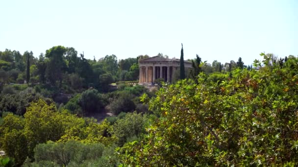 Templo grego antigo do deus Hephaestus — Vídeo de Stock