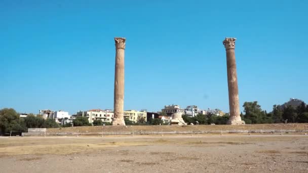 Ancient Greek temple of Zeus — Stock Video