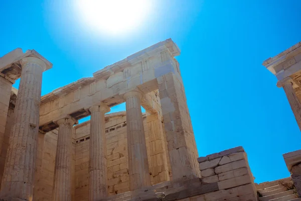 Nahaufnahme Der Antiken Griechischen Ruinen — Stockfoto