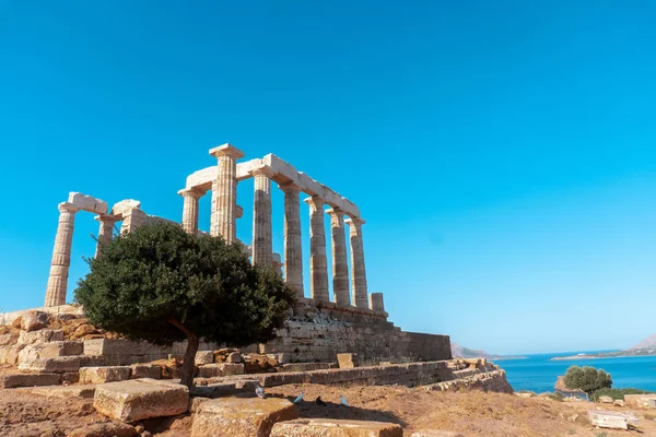 Närbild av gamla grekiska ruinerna — Stockfoto