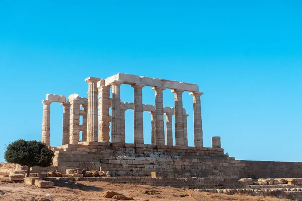 Primo piano di antiche rovine greche — Foto Stock