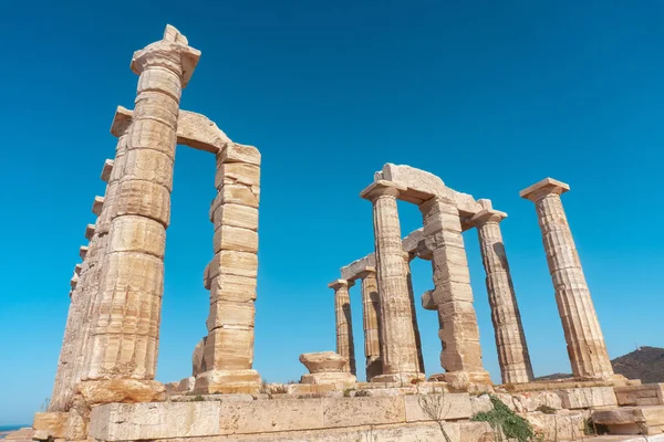 Primo piano di antiche rovine greche — Foto Stock