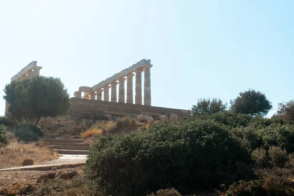 Close-up van de oude Griekse ruïnes — Stockfoto