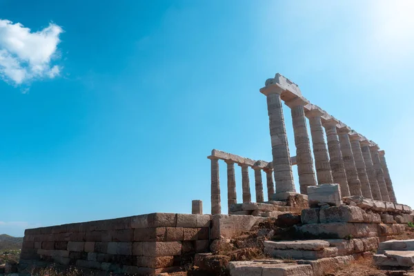 Närbild av gamla grekiska ruinerna — Stockfoto