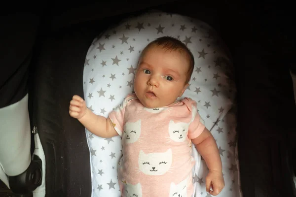 Closeup portrait of a beautiful little baby girl — Stock Photo, Image