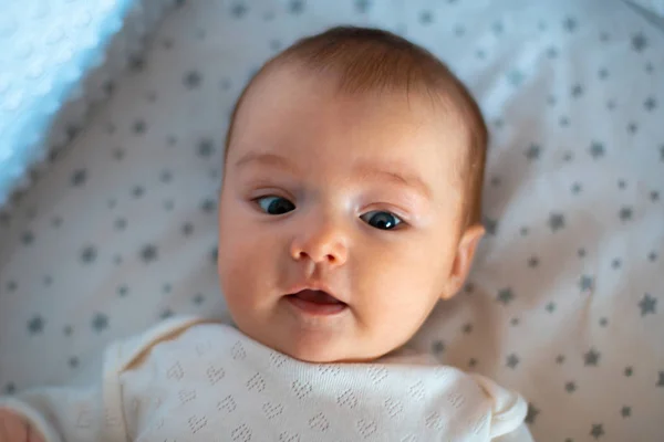Closeup portrait of a beautiful little baby girl — Stock Photo, Image