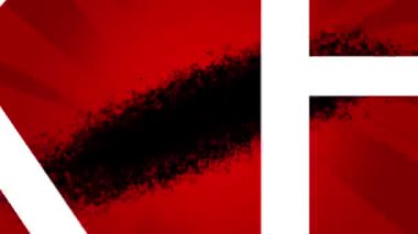 Kara Cuma, parlak kırmızı arka planda şarkı söylüyor. 4k Kara Cuma Satış Konsepti.