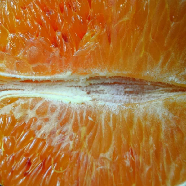 yakın çekim bölümünde bir portakal hamuru