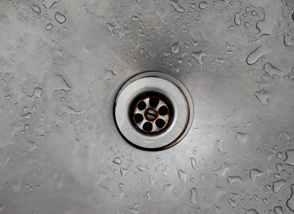 metal bir mutfak lavabosu su limpid damla