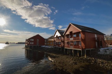 Svolvaer, Lofoten Adaları, Norveç geleneksel Norveç evlerde