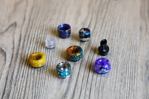 Diverso Tipo Vaping Drip Tips — Foto Stock