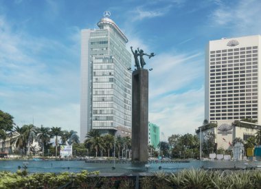 24 Eylül 2018, Endonezya Jakarta 'daki Selamat Datang Anıtı.