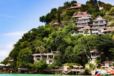 Boracay, Filipinler - 29 Ocak 2018: Diniwid beach