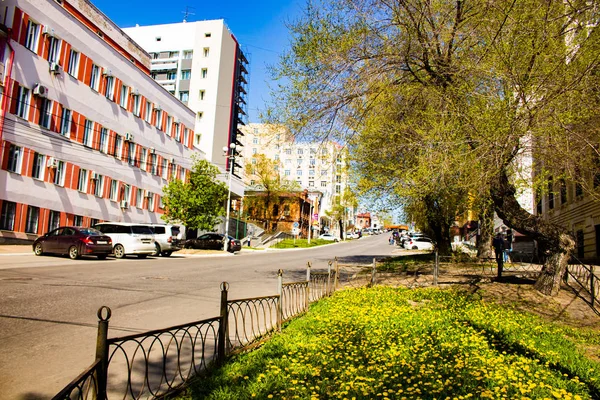 Khabarovsk Rusia Mayo 2018 Calles Vacías Ciudad —  Fotos de Stock