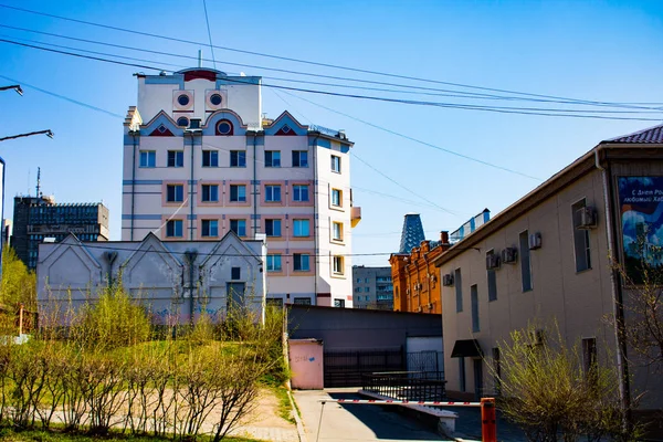Khabarovsk Russland Mai 2018 Leere Straßen Der Stadt — Stockfoto