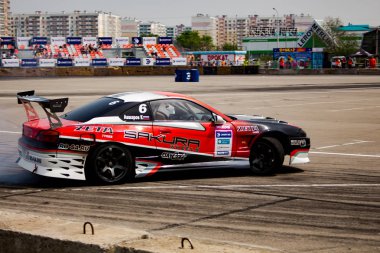 Khabarovsk Rusya 2 Haziran 2018: Rus Drift serisi 2 Rds Vostok 2018 sahne.